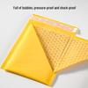 Yellow Kraft Bubble Mailer: Waterproof, Shockproof Clothing Express Bag & Foam Envelope for Secure Logistics Packaging.