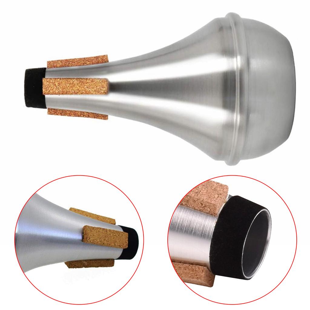 Straight Mute Trumpet Silencers Mini Trumpet Mute Aluminum Alloy Trumpet Mute Trumpet Silencers Trumpet Practice Mute