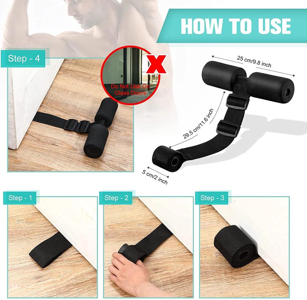 Hamstring Curl Strap Nordic Home Workout Gear for Hamstring Curls Spanish Squats Ab Exercise Nordic Curl Machine