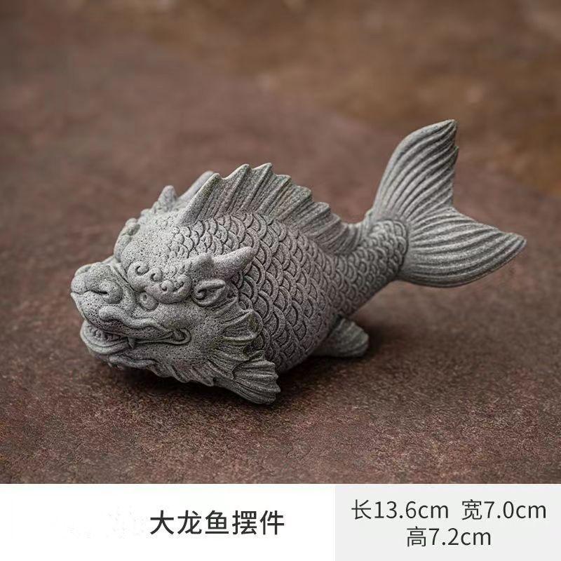 

Guochao Rui Animal Dragon Fish Tea Pet Tea Play Decoration Home Creative Fish Tank Landscape Living Room Tabletop Decoration New