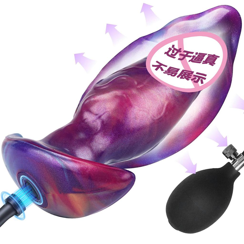 Beliebter tragbarer aufblasbarer Arschplug mit erweiterbarem Silikonpenis für Männer und Frauen