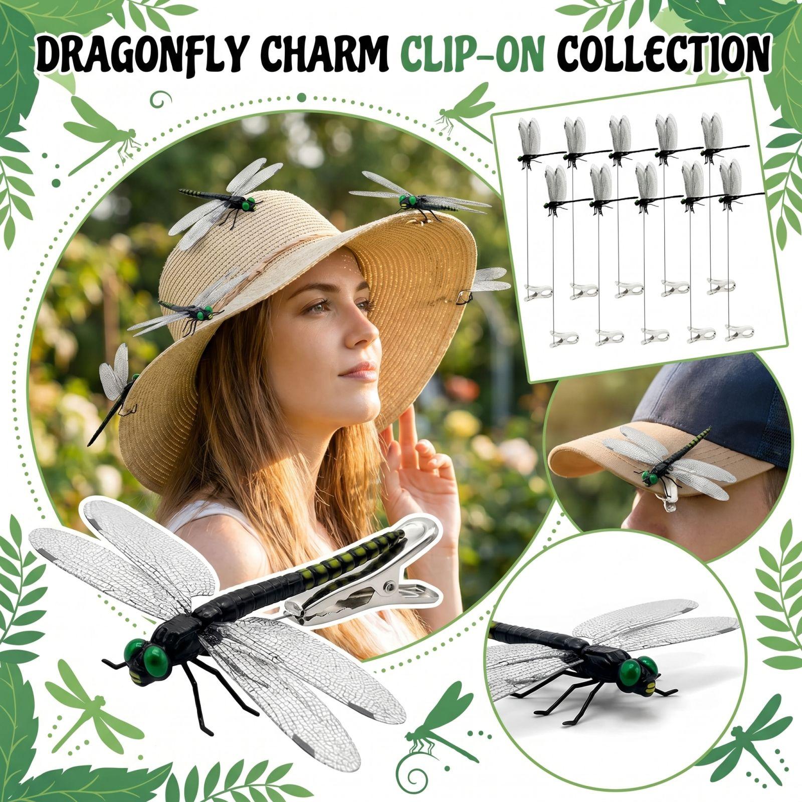 

10-pack Black Hat Clips - 3D Realistic Insect , Suitable For Gardens, Outdoors, And Indoors One Size чёрный