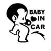 13*10cm New Baby In Car Emblem Decal Vinyl Car Sticker Styling Auto Window Rear Bumper Cover Scratches Exterior Accessories