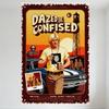 Dazed and Confused Vintage Movie Poster Metal Tin Sign - 1970s Retro Sunset Water Tower Skull Decor for Bar Man Cave Home Wall A