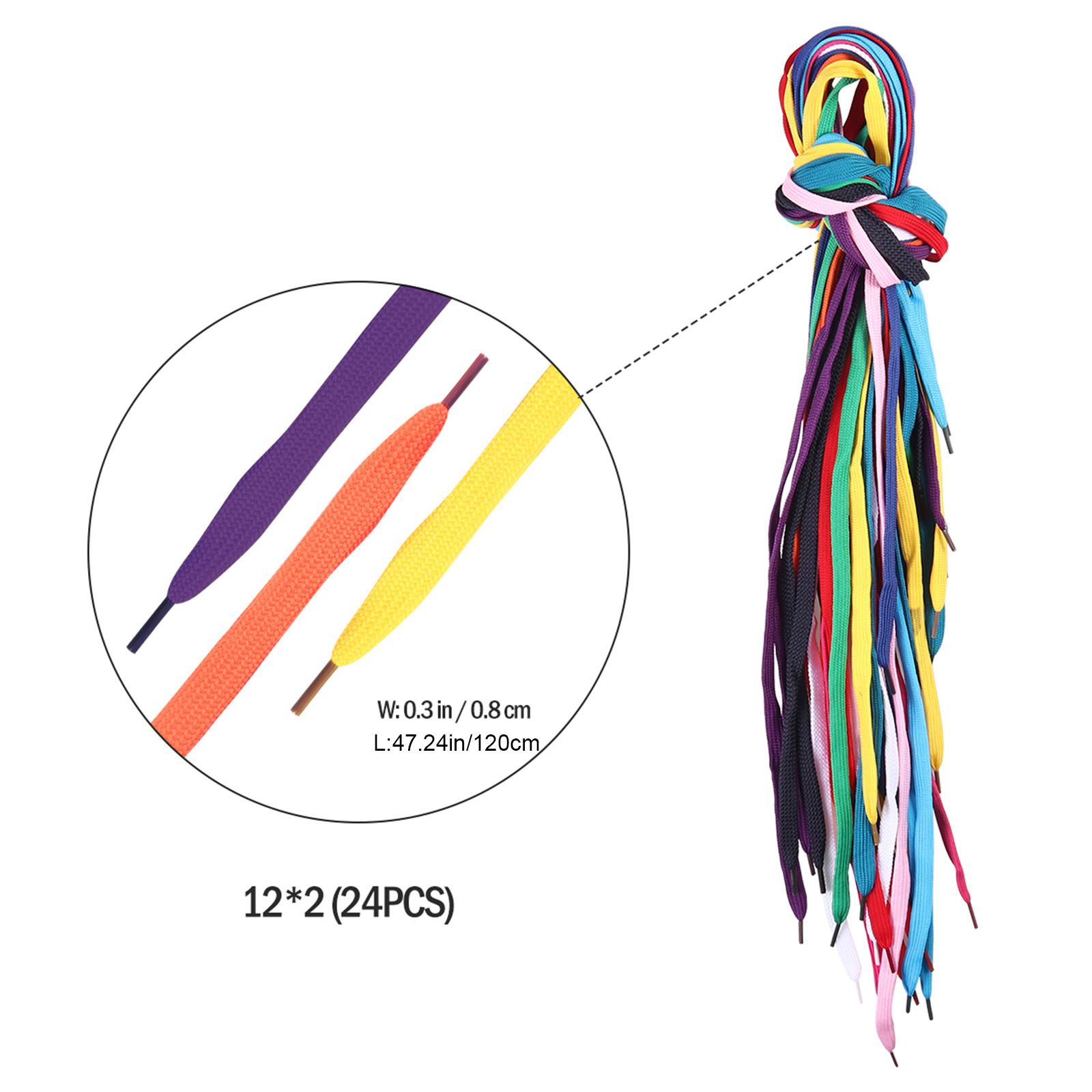 (Никита) 12 пар сменных плоских шнурков для спортивной обуви One Size — фото 3