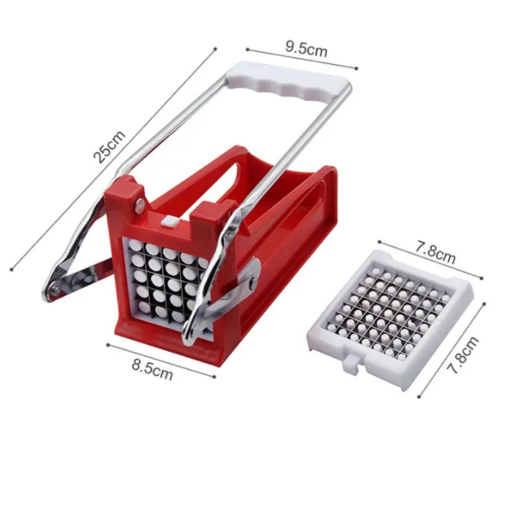 French Fry Cutter Fruit Vegetable Potato Slicer Chips Strip Cutting Machine Maker With Stainless Steel Blades Kitchen Gadgets