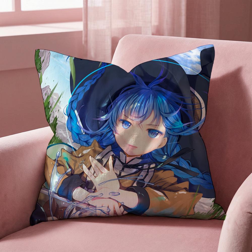 M-Mushoku T-Tensei Anime Cushion Cover Multi-Scene Pillow Cover for Home & Car - Reversible, Soft & Durable for Daily Use