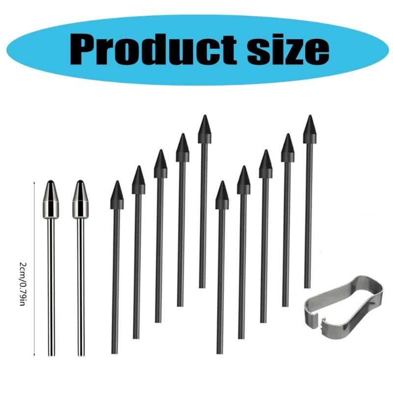 Smooth Writing and Drawing Styluses Nibs for Tab S 6/7/7+/8/9 S23 NOTE10 20 Tablet , Plastic & Metal Tips with Clip