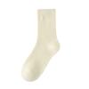 Women's Mid-calf Spring and Autumn Thick Cotton Socks, White Retro Autumn and Winter Loose Long Calf Pile Socks, Women's Long Socks