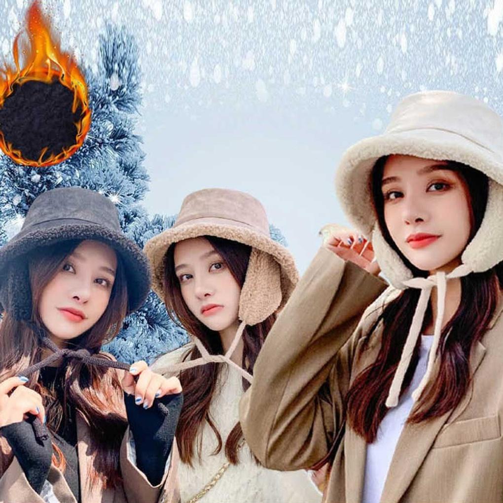 Women's Winter Travel Style Earflap Fur Hat Chestnut Trapper Hat