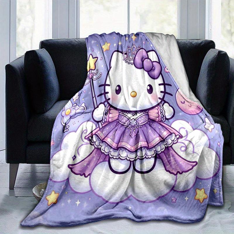 

1pc. Hello Kitty Purple Stars Clouds Fairy Tale Blanket - Home Office Outd 100x150cm