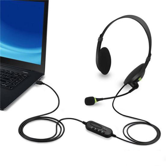 Dual Socket Wired HD-compatible Microphone Superior Headset with Sound Quality Wired Headphones