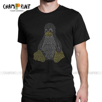 Linux Penguin Bash Commands T Shirts Men Awesome TShirts Tux Programmer Computer Developer Geek Nerd Tees 5XL Clothing