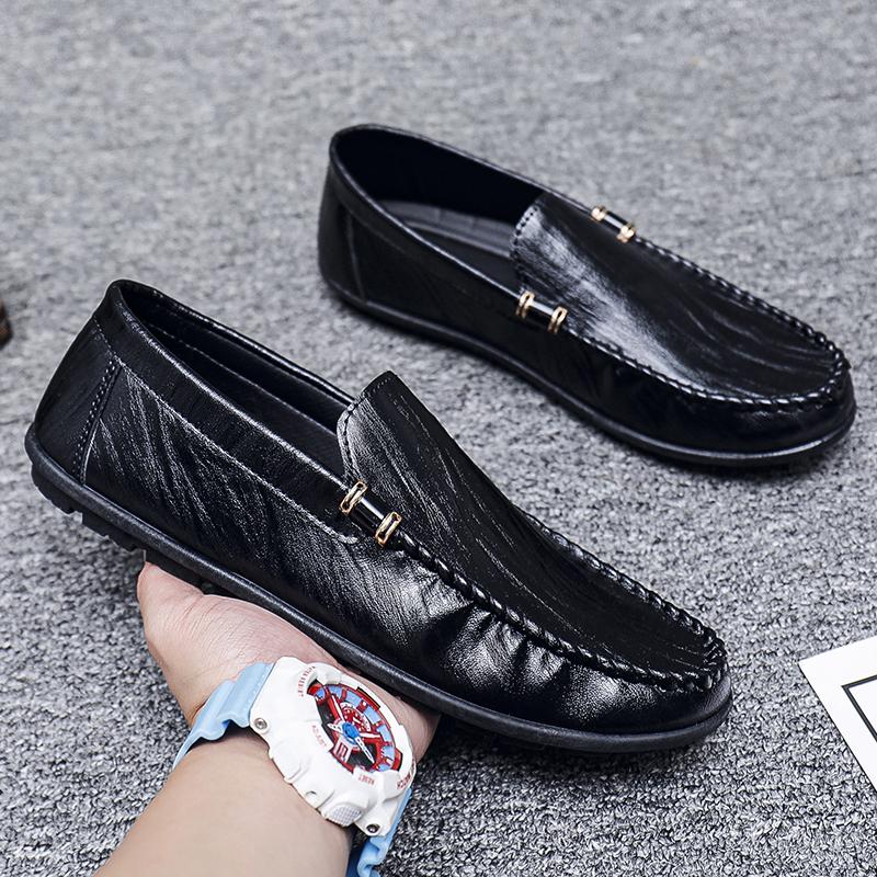 Fashion Men's Leather Casual Loafers Shoes Wedding Dress Shoes New Big Size Moccasins Shoes Suede Shoes High Quality Zapatos