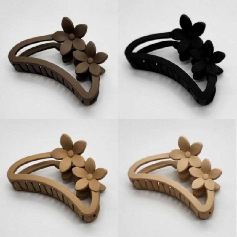 Modern crescent flower hair clip 9cm hair clip 4-piece set