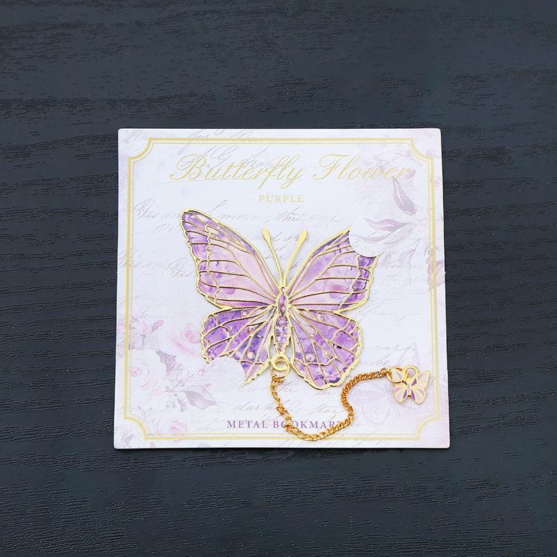 1pc Hollow Metal Butterfly Pendant Bookmark Student Birthday Gift Souvenir for Daily Reading  Magnetic Bookmark Book Accessories