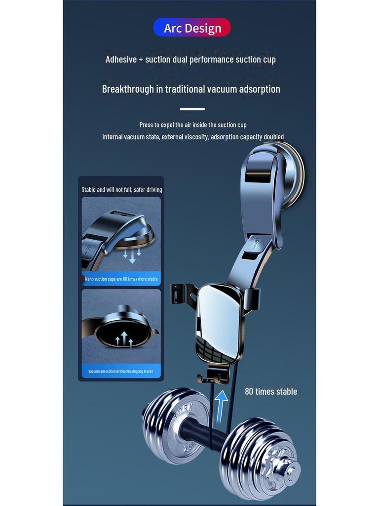 Alloy Gripper Car Vent Phone Holder with Fan Blade Hook