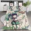 3D Game Genshin Impact Bedding Sets Keqing Xiao Duvet Cover Set 2_3 Pieces Boys Adults Single Full Queen King Size Bed Linen