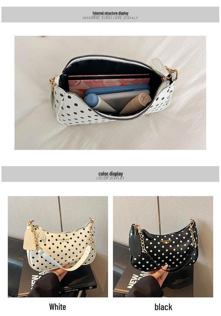 Summer 2026 Polka Dot Underarm Bag – Stylish, Cute, Versatile, and Casual Coin Purse for Women