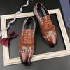Mocassini stringati da uomo lussuosi in stile britannico di alta qualità in pelle marrone nero scarpe casual da uomo da cerimonia slip-on scarpe da uomo per matrimonio