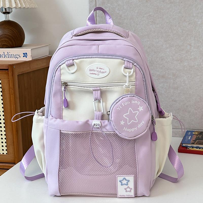Children's schoolbag, elementary school students, junior high school girls, high-value two-piece set, high school backpack, fashion backpack