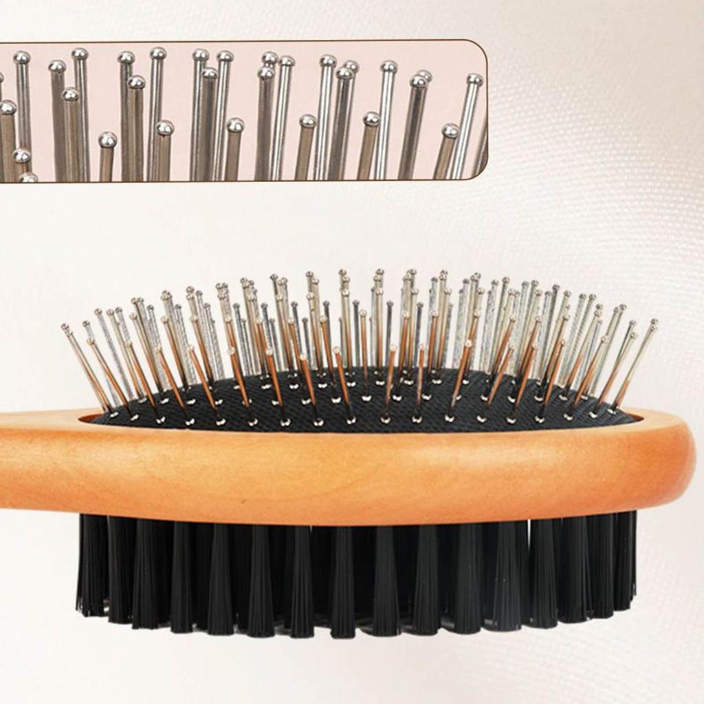 Pet Grooming Brush Double-sided Brush Comb Stainless Steel Needle Bristles Hair Brush Grooming Hair Remover Brush Pet Supplies