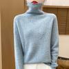 New Autumn/Winter Color Dot Knit Wool Sweater: Women's High-Collar Fashion Pullover