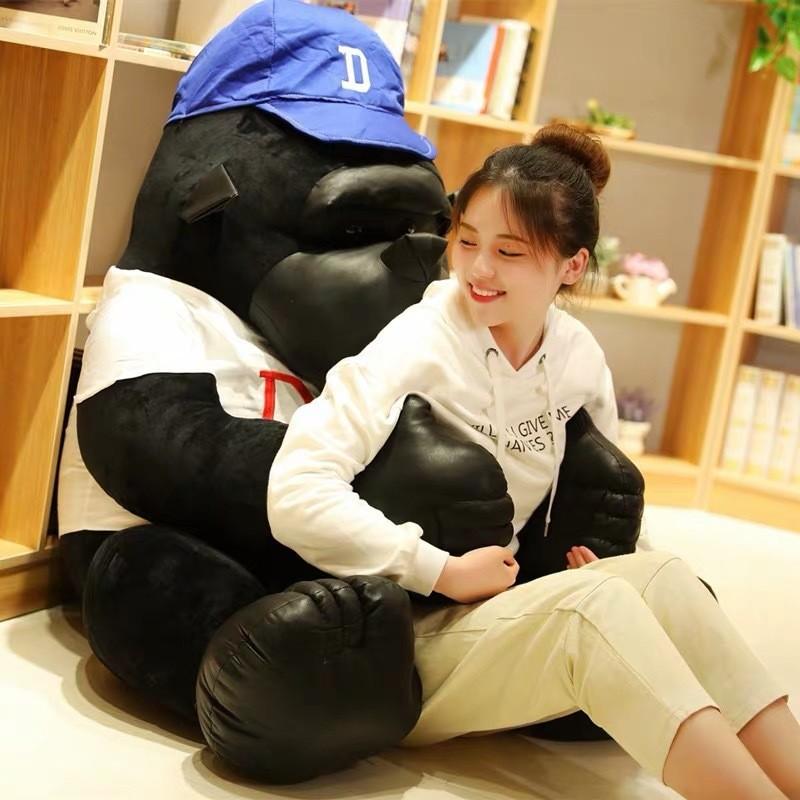 Schwarzes Gorilla-Stofftier Kuscheltier mit kuscheliger PP-Baumwolle für Kinder Geburtstagsgeschenk