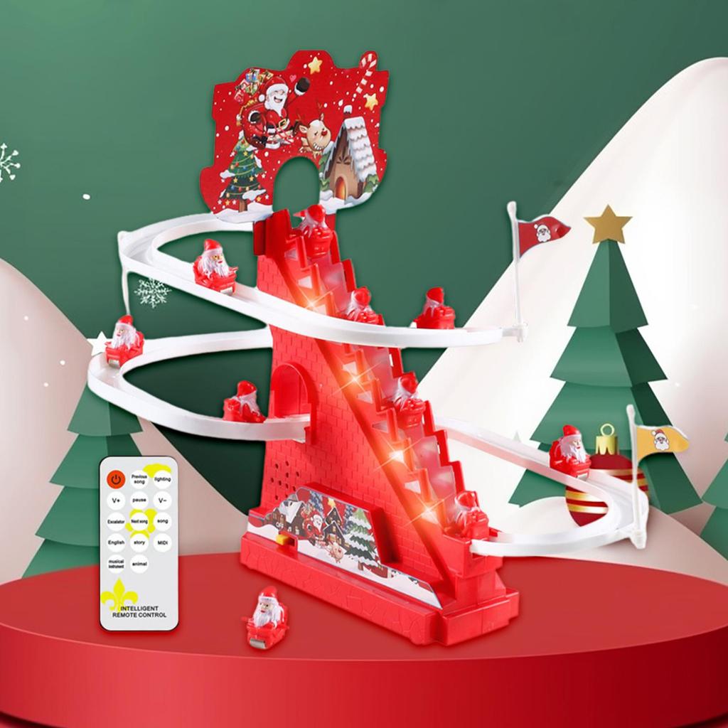 Electric Climbing Ladder Santa Claus for New Year Kids Gifts Xmas Party Home