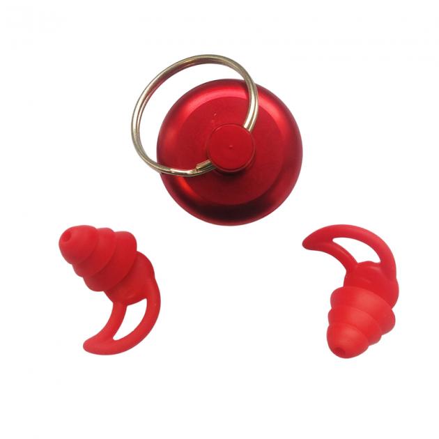Earplugs for Sleep Work Noise Protection Perfect Pro Plugz Red 3 Flange + Case (A123530)