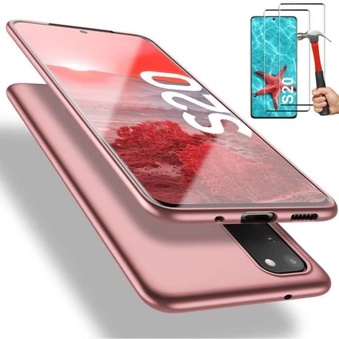 Coque de Protection - PROSHOP - Souple - Rose - Avec 2 Verres Trempés - Antichoc