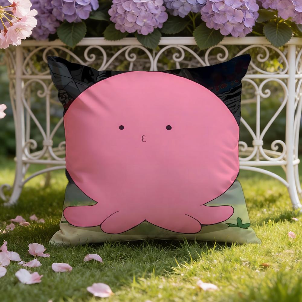 Cute Anime T-Takopi's Original Sin Cushion Cover Home & Car Dual-Scene Pillow Cover: Reversible for Premium Comfort