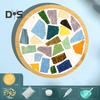Mosaic Craft Coaster Making Kit for Adults DIY Glass Mosaic Tiles Kits Ceramic Art Bulk Materials Package for Women Kid Seniors Handmade Gifts