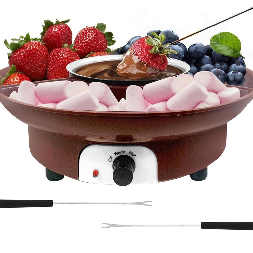 Chocolate Fondue Kits Electric Sets Large Capacity Lightweight Household Multiuse for Camping