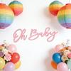 1 Set Oh Baby Sign Wooden Letter Home Living Room Bedroom Wall Decoration Baby Shower Neutral Gender Reveal Birthday Party Backdrop Decor