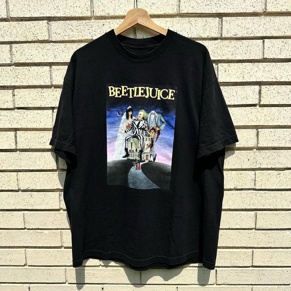 Vintage 1990s Beetlejuice Shirt Movie 90s Promo Size S-5XL Reprint NEW Unisex T-Shirt