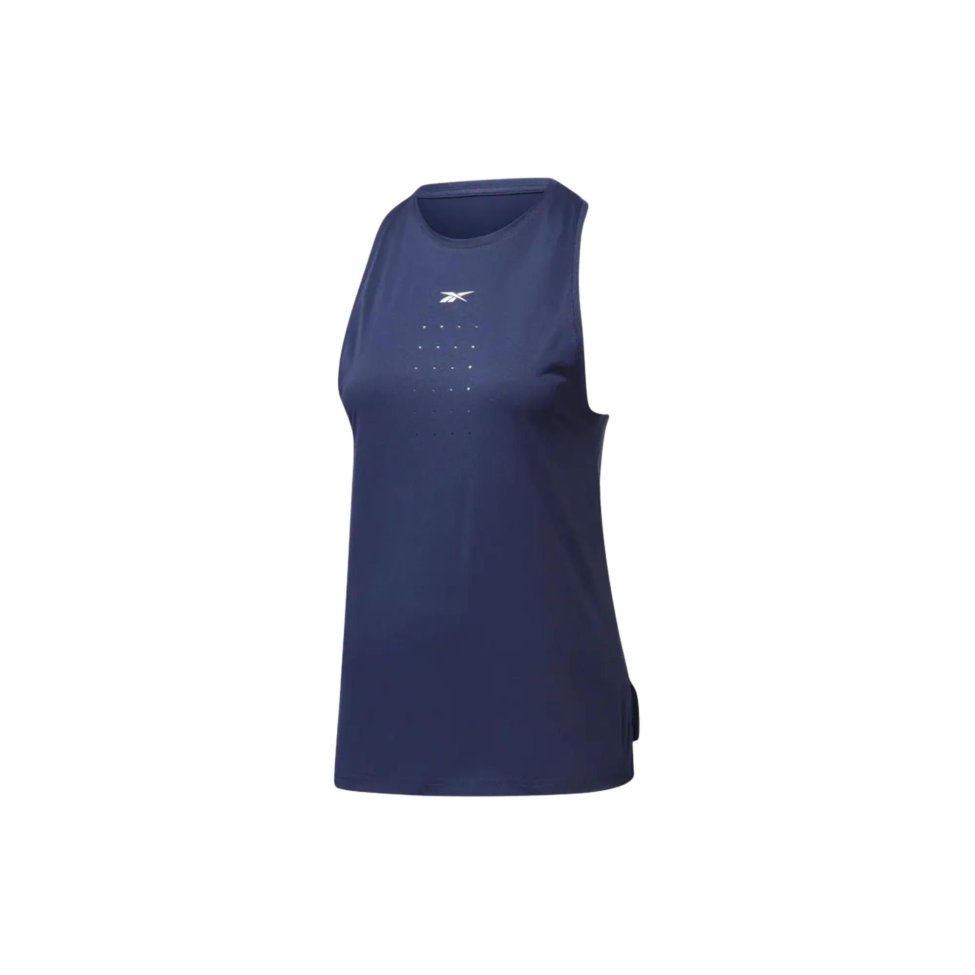 

Reebok Lm Perforated Tank Top Women Tops Navy-Blue GE1022 S