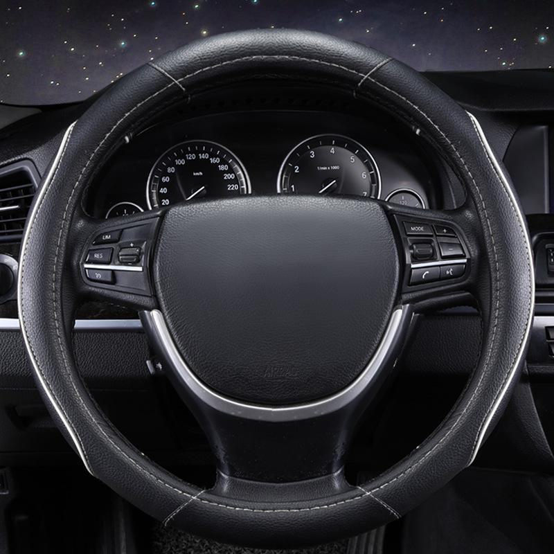 Summer Electric Car Handle Cover: Non-Slip Leather Steering Wheel Cover for Van