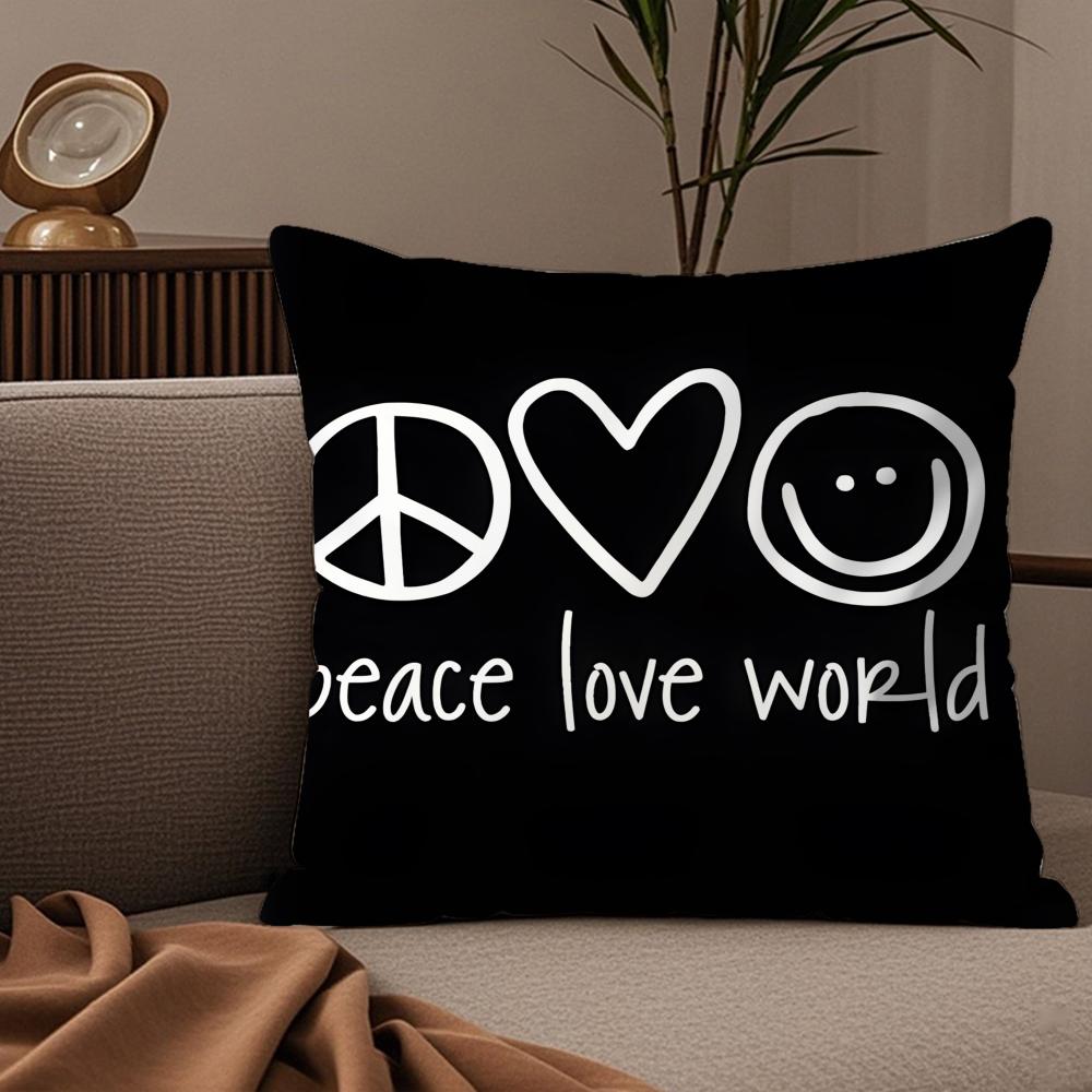 Symbol Of Peace And Hope Pillow Case Silky Elegant Comfort Sofa Bed Invisible Zipper