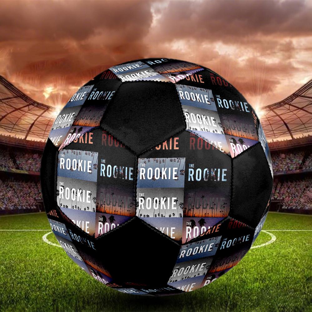 THE ROOKIE Indoor Soccer Ball Colorful Machine Stitched PVC Size 5 Team Training Competition Ready Durable High-Bounce Cool Sports Gift