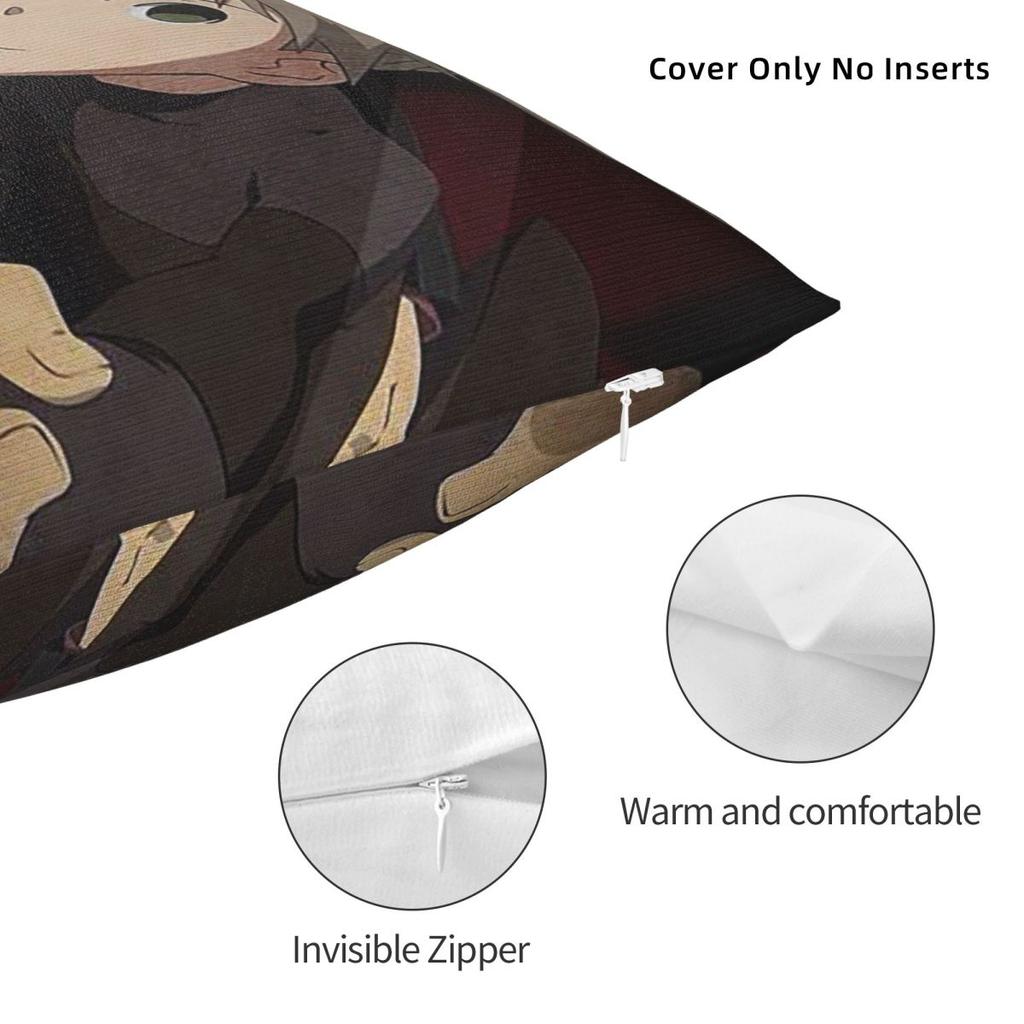 Classic Anime Soul Eater Square Pillowcase Cushion Cover Pillow Case Throw Pillow Cover for Home Bedroom Car