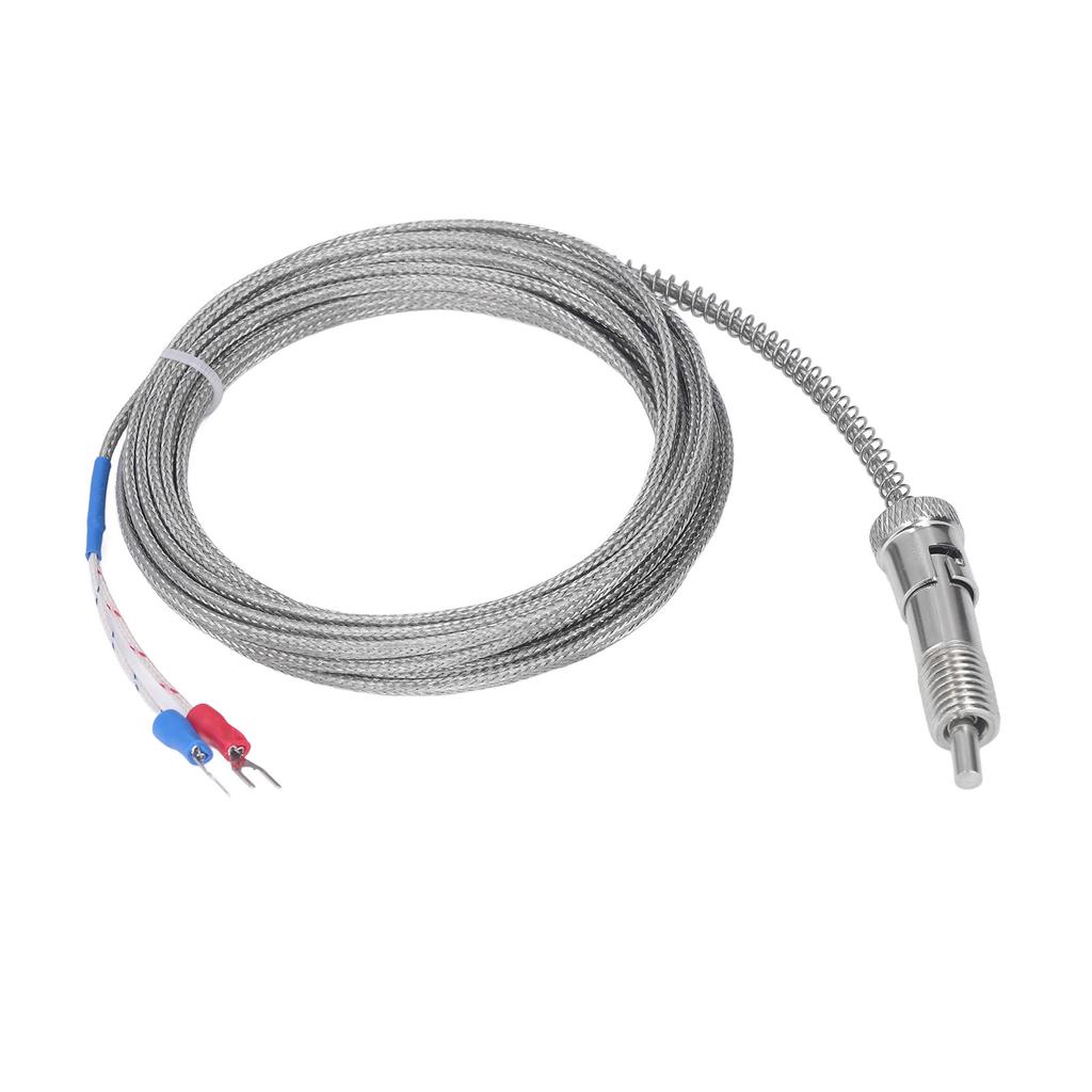 BERM K Type Thermocouple Compression Spring Temperature Gauge Sensor Probe 0‑400 Celsius  M12 5meter