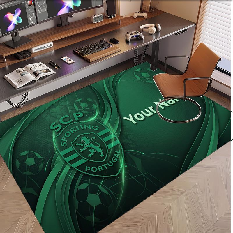 Personalized Crystal Velvet Carpet Sporting CP Pattern Non Slip Floor Rug