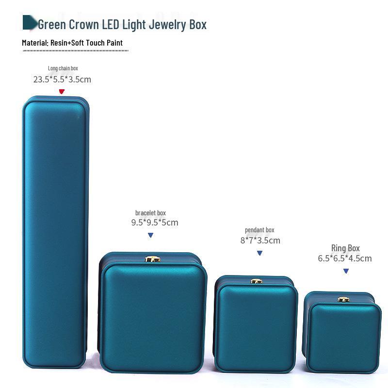 

Crown LED Jewelry Storage Box for Rings, Pendants, and Necklaces