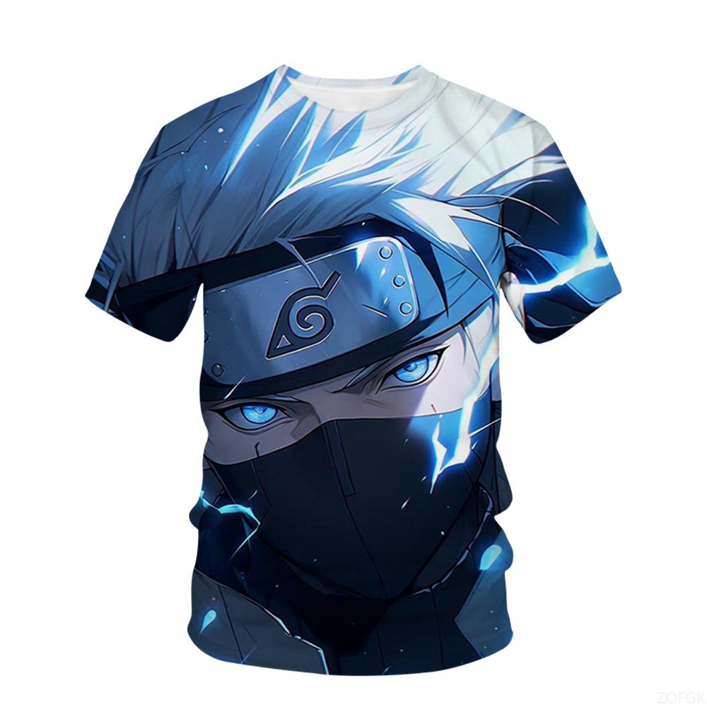 Summer Novelty Cartoon Anime Ninja 3D Print Short Sleeved Children's T-shirt Boys' Top