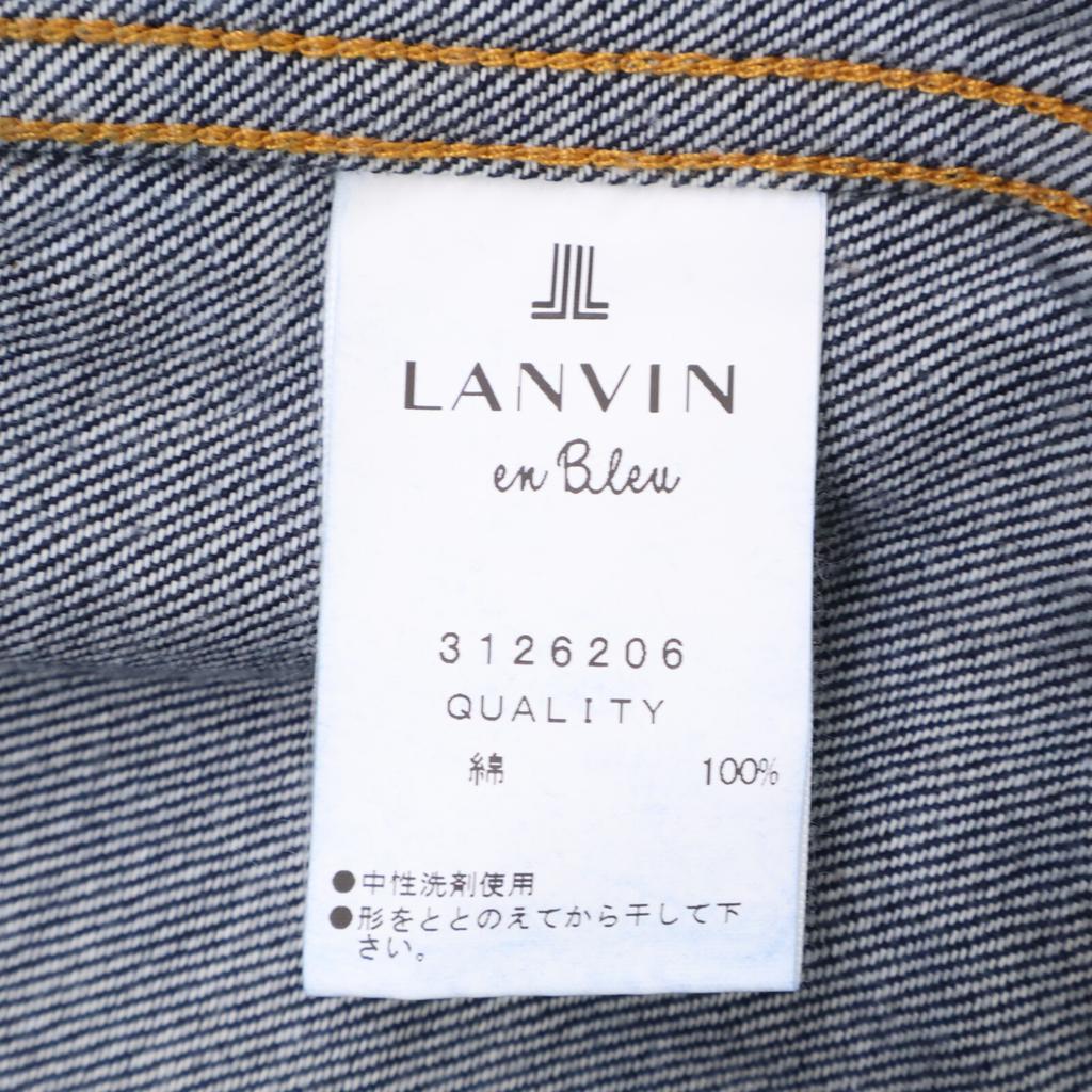 LANVIN en Bleu 3126206 Back Frill Denim Jacket Jacket 38 IndigoUsed
