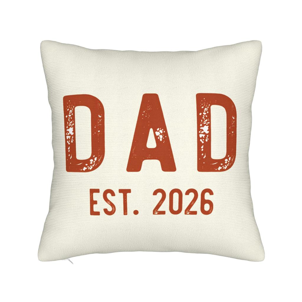 Father Day Dad Est Papa Pillow Cover Funny Pillow Case For Chair Sofa Home Decor Square Pillowcases Gift