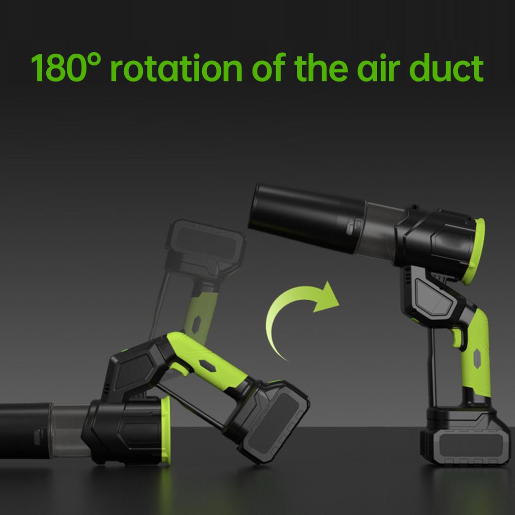 Electric Leaf Blower Cordless 21V Grass Blower Handheld Leaf Blower 3 Speed Mode and 180 degrees Rotate Handle