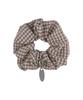 Wacky Willy Women'S Metal Embellished Scrunchie Beige