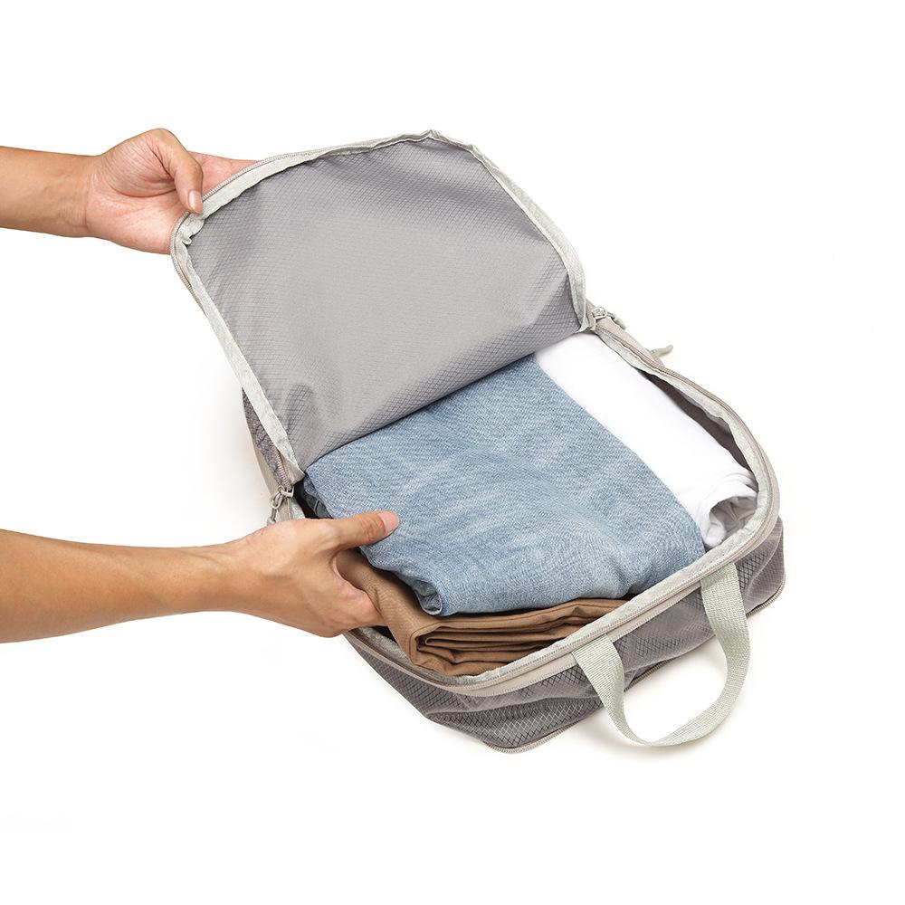 

4Pcs/Set Luggage Organizer Bags Oxford Cloth Travel Packing Expandable Clothes Storage Bags Black